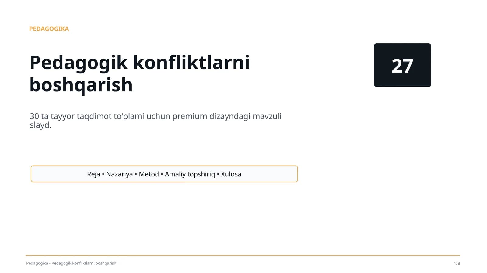 Pedagogik konfliktlarni boshqarish