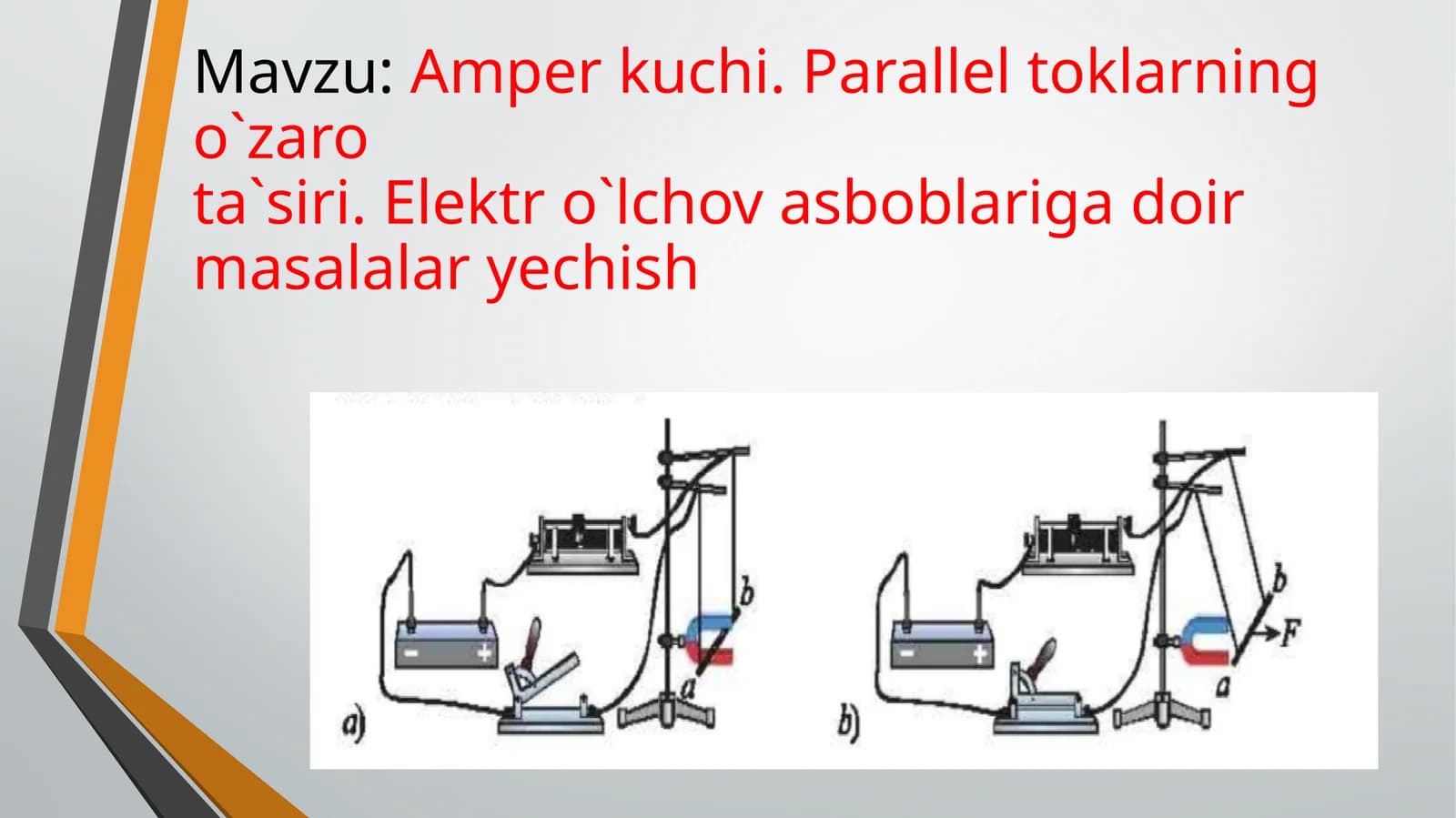 Amperkuchi. Paralleltoklarningo`zarota`siri.Elektro`lchovasboblarigadoirmasalalaryechish