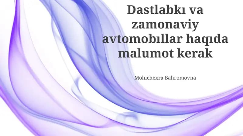 Avtomobil Sanoatining Kelajagi: Tendentsiyalar va Ta'sir