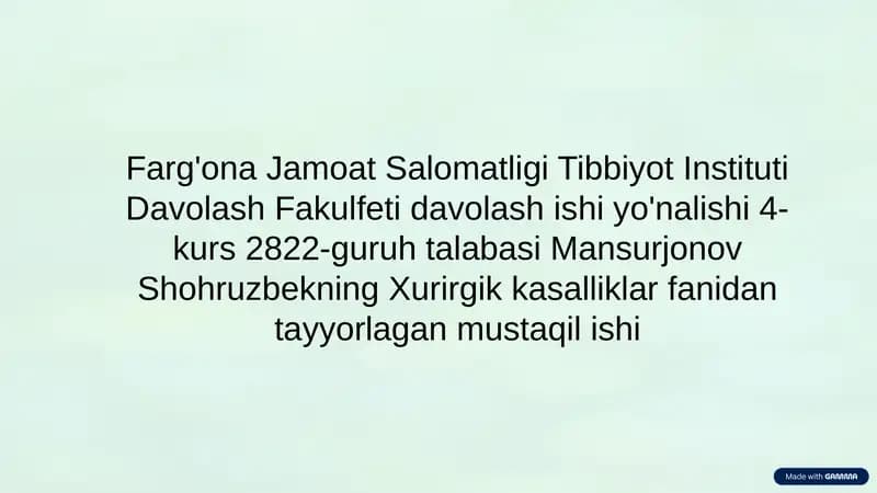 Oshqozon O'tkir Yaralari va Eroziyalari: Keng Qamrovli Qo'llanma