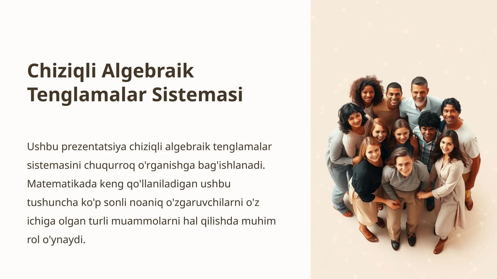 Chiziqli Algebraik Tenglamalar Sistemasi