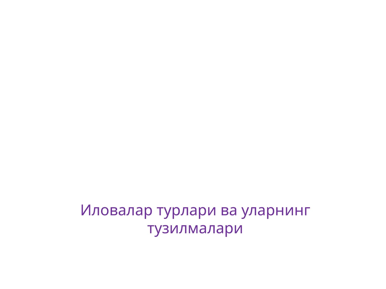 Иловалар турлари ва уларнинг тузилмалари