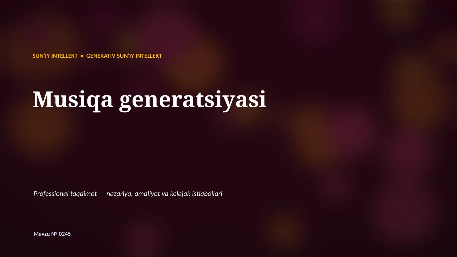 Musiqa generatsiyasi