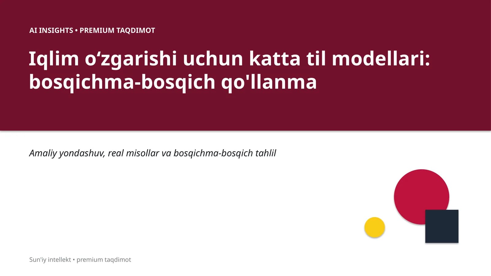 Iqlim oʻzgarishi uchun katta til modellari: bosqichma-bosqich qo'llanma