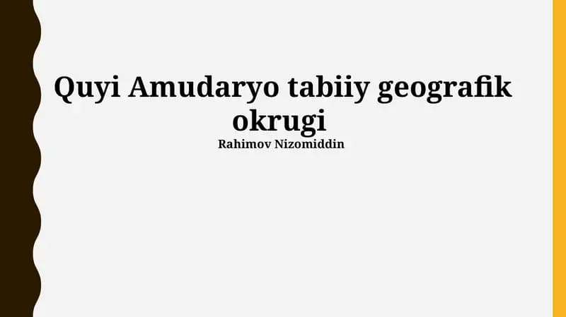 Quyi Amudaryo tabiiy geografik okrugi