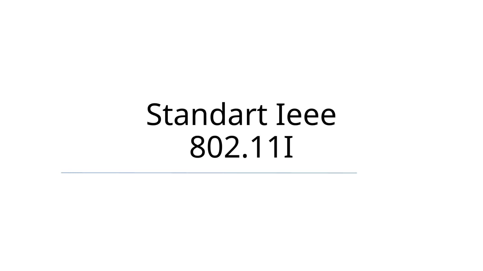 Standart Ieee 802.11I