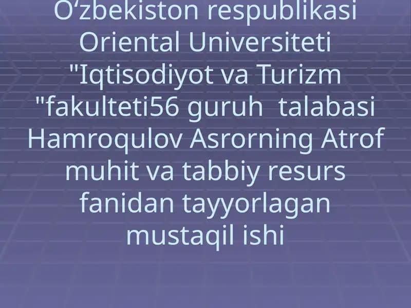 Iqlim o’zgarishlari va havoning global qizishi