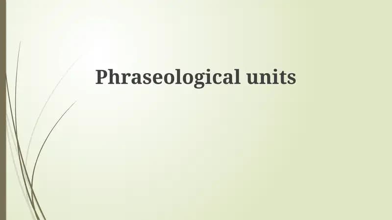 Phraseological units