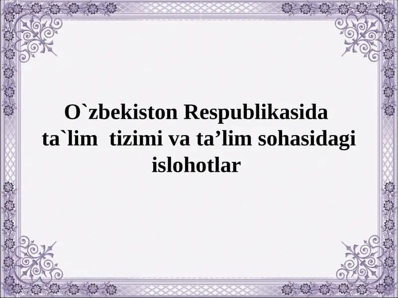 Maktabgacha ta'lim