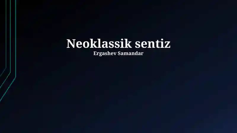 Neoklassik sentiz
