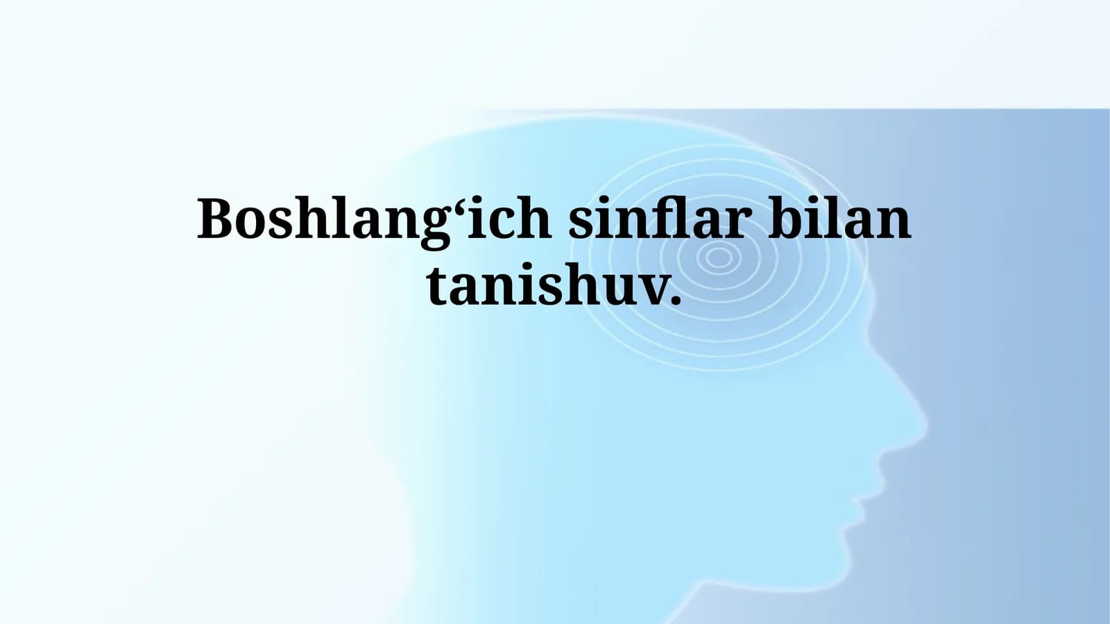 Boshlangʻich sinflar bilantanishuv