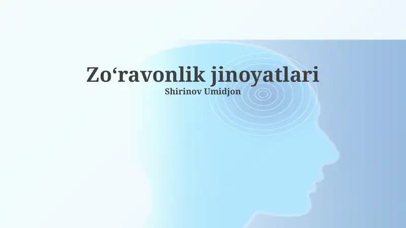 Zoʻravonlik jinoyatlari