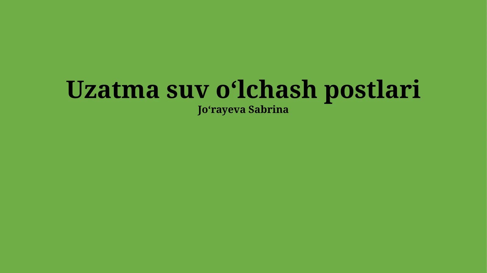 Uzatma suv oʻlchash postlari