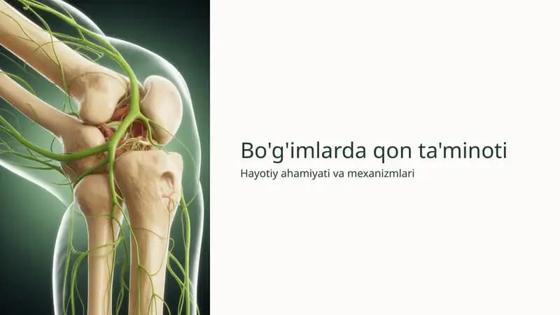 Bo'g'imlarda qon ta'minoti