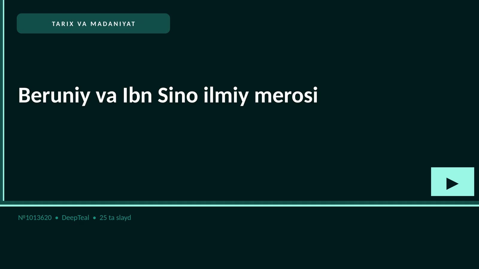 Beruniy va Ibn Sino ilmiy merosi