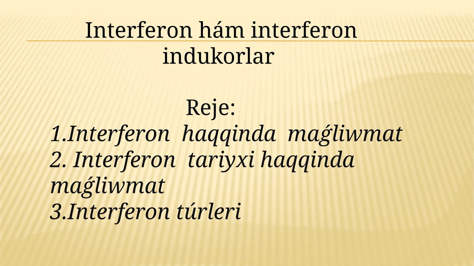 Interferon hám interferon indukorlar