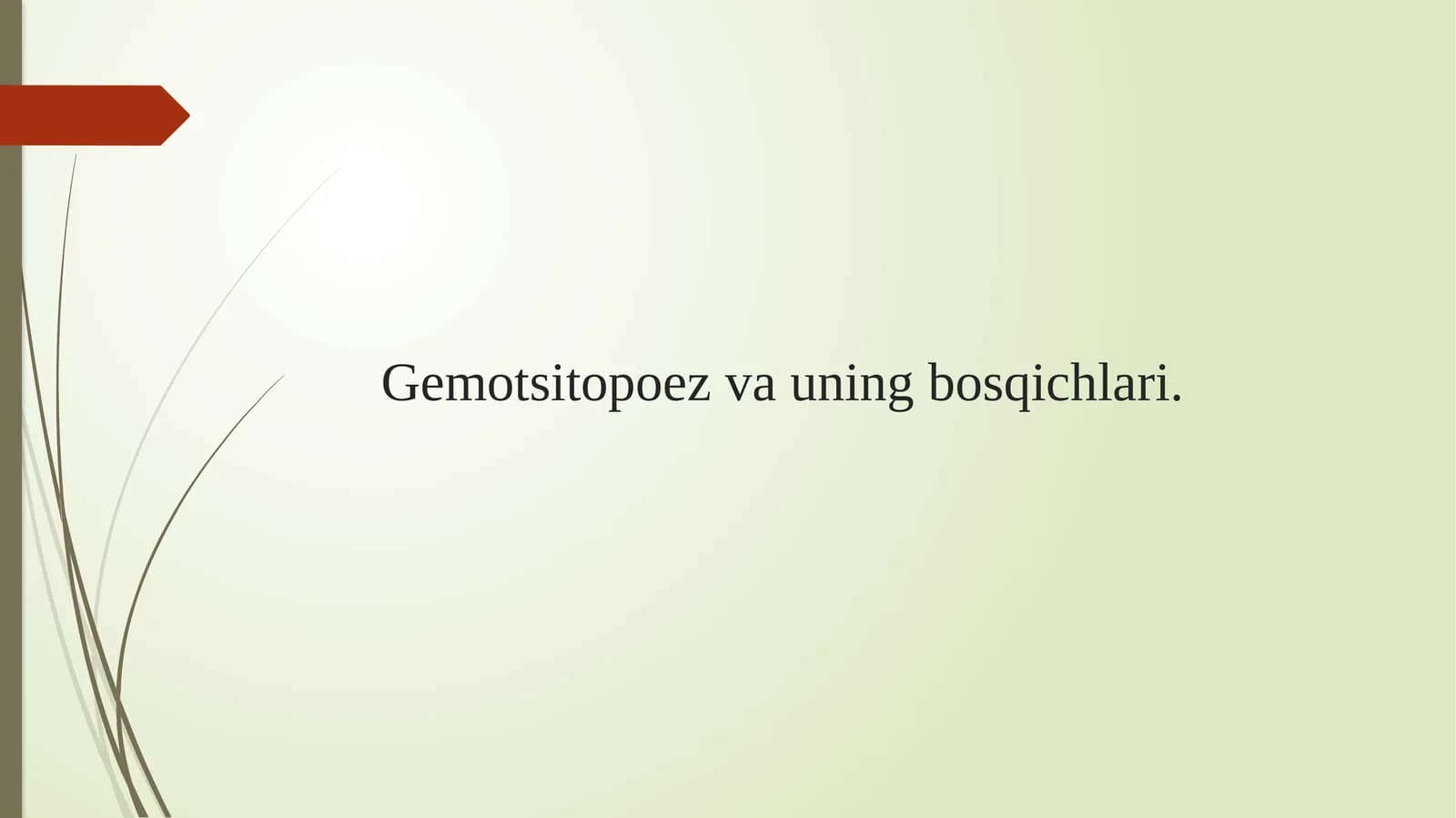 Gemotsitopoez va uning bosqichlari.
