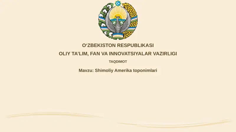 Shimoliy Amerika toponimlari