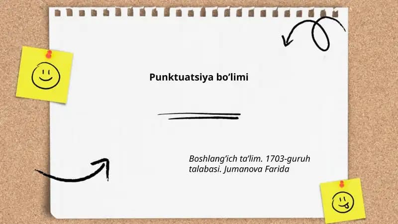 Punktuatsiya bo’limi
