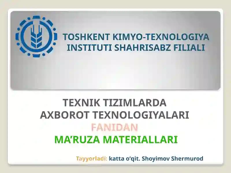Zamonaviy dasturlash texnologiyalari