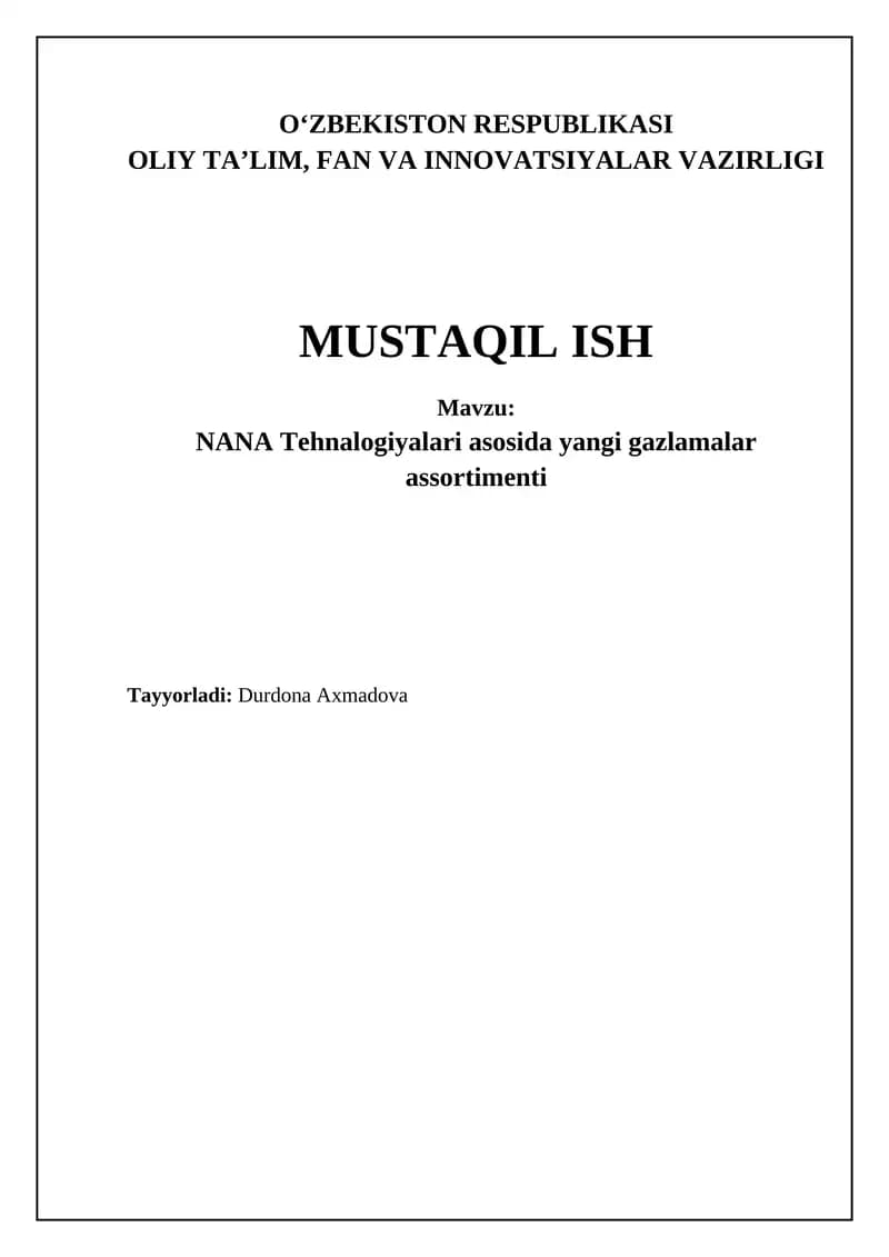NANA Tehnologiyalari asosida yangi gazlamalar assortimenti