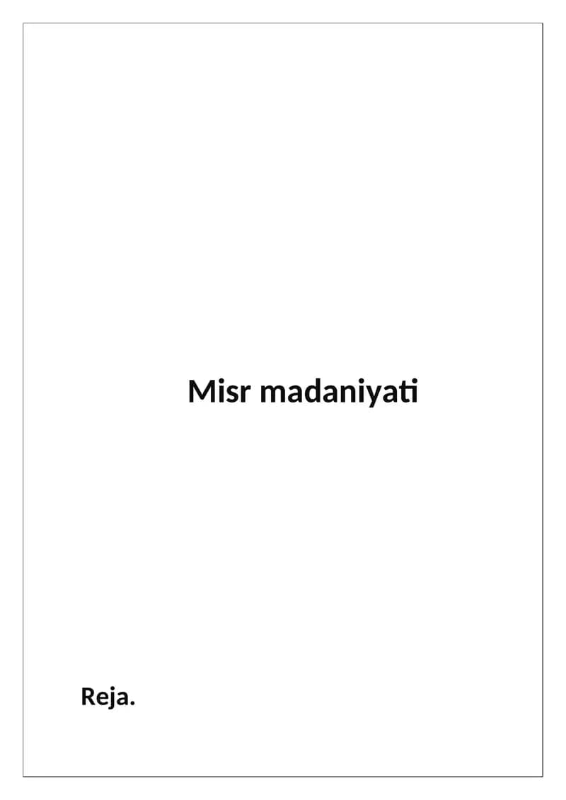 Misr madaniyati