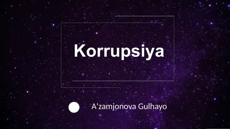 Korrupsiya
