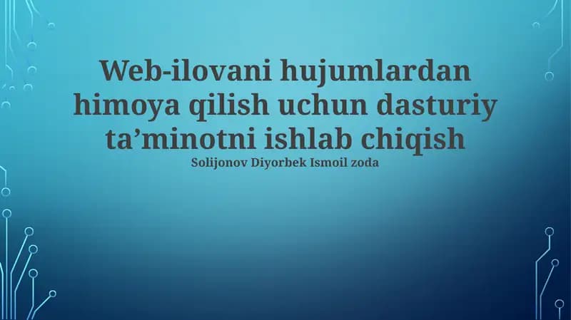 Xavfsizlik devori va intruzion aniqlash tizimlari