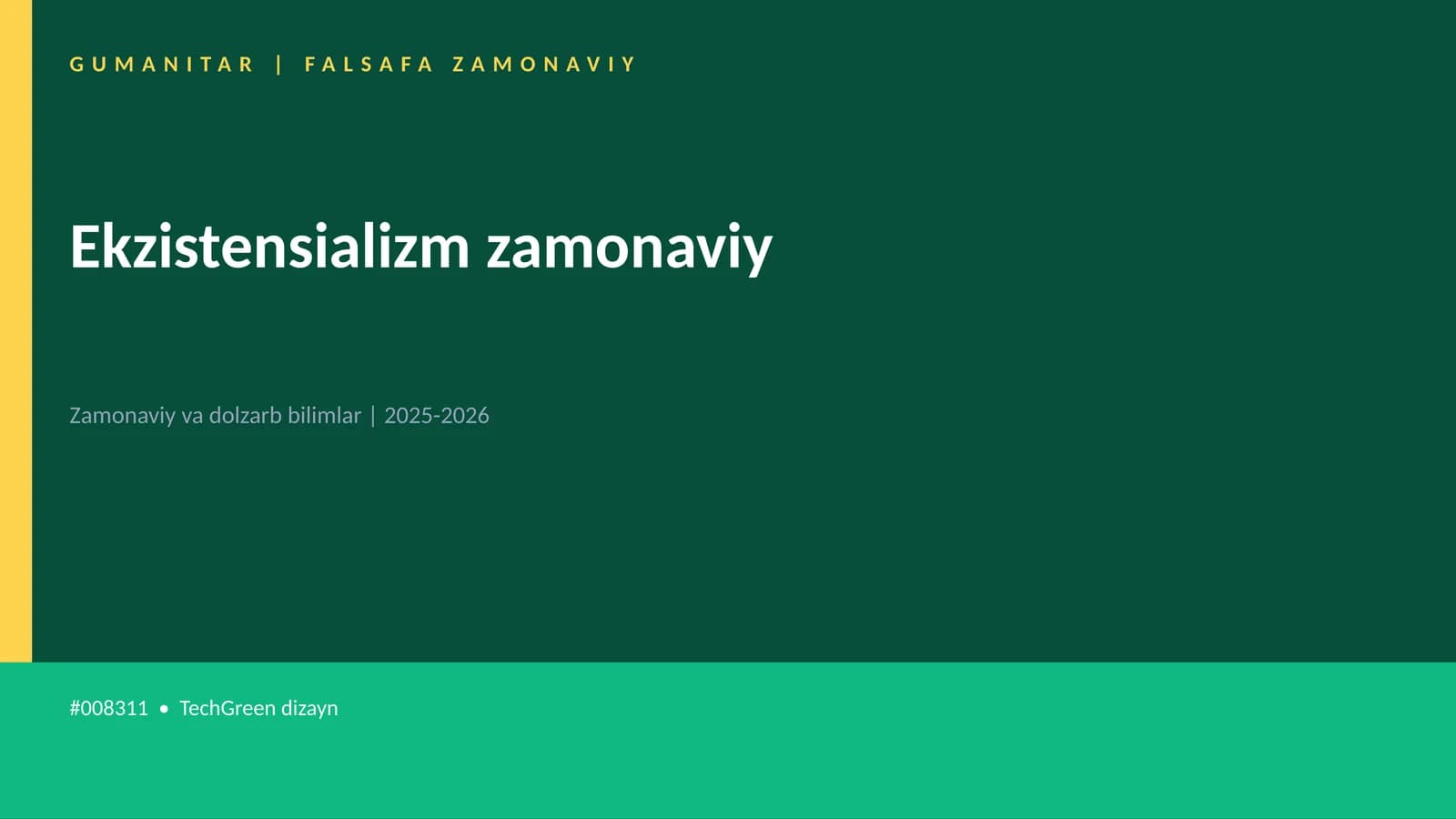 Ekzistensializm zamonaviy
