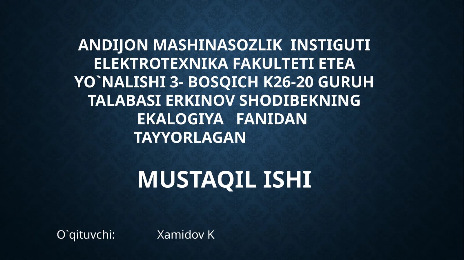 Urbanizatsiya atrof muhit