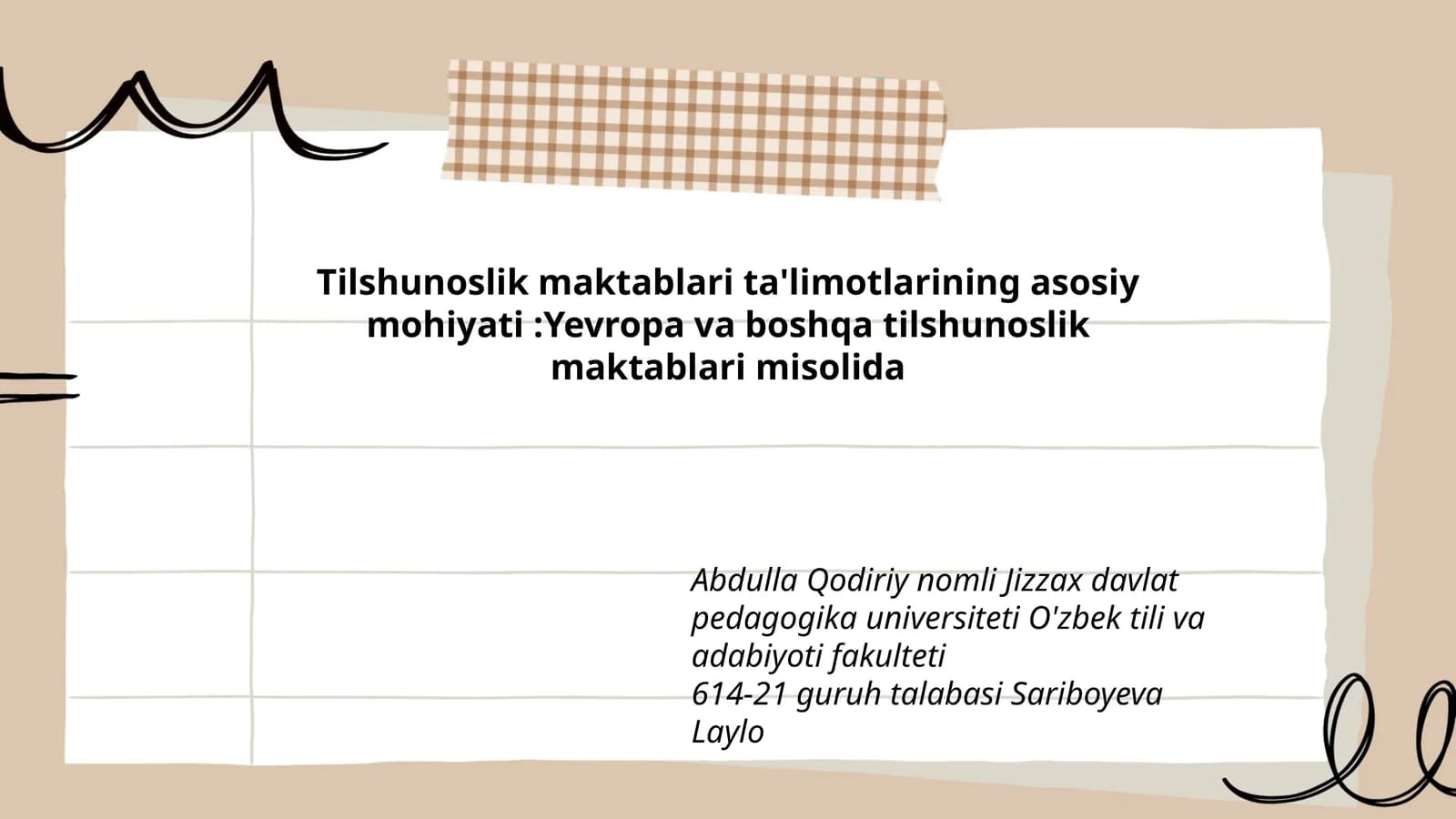 Tilshunoslik maktablari ta'limotlarining asosiy mohiyati