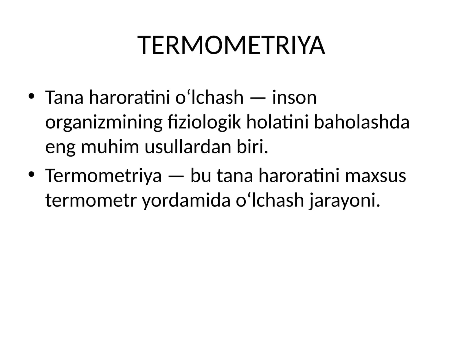 TERMOMETRIYA