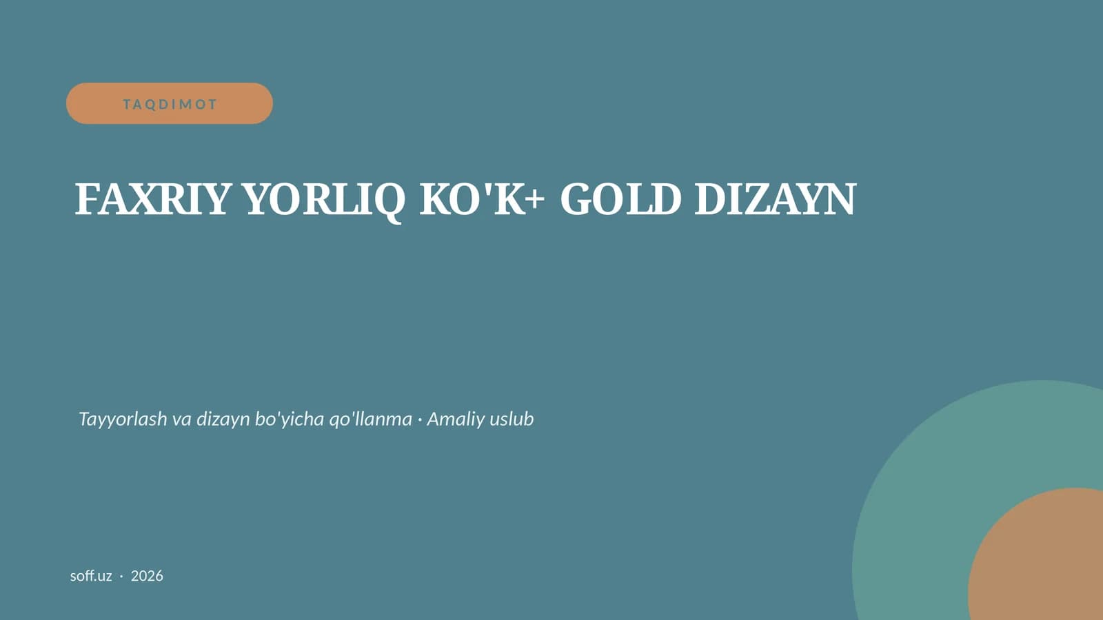 FAXRIY YORLIQ KO'K+ GOLD DIZAYN