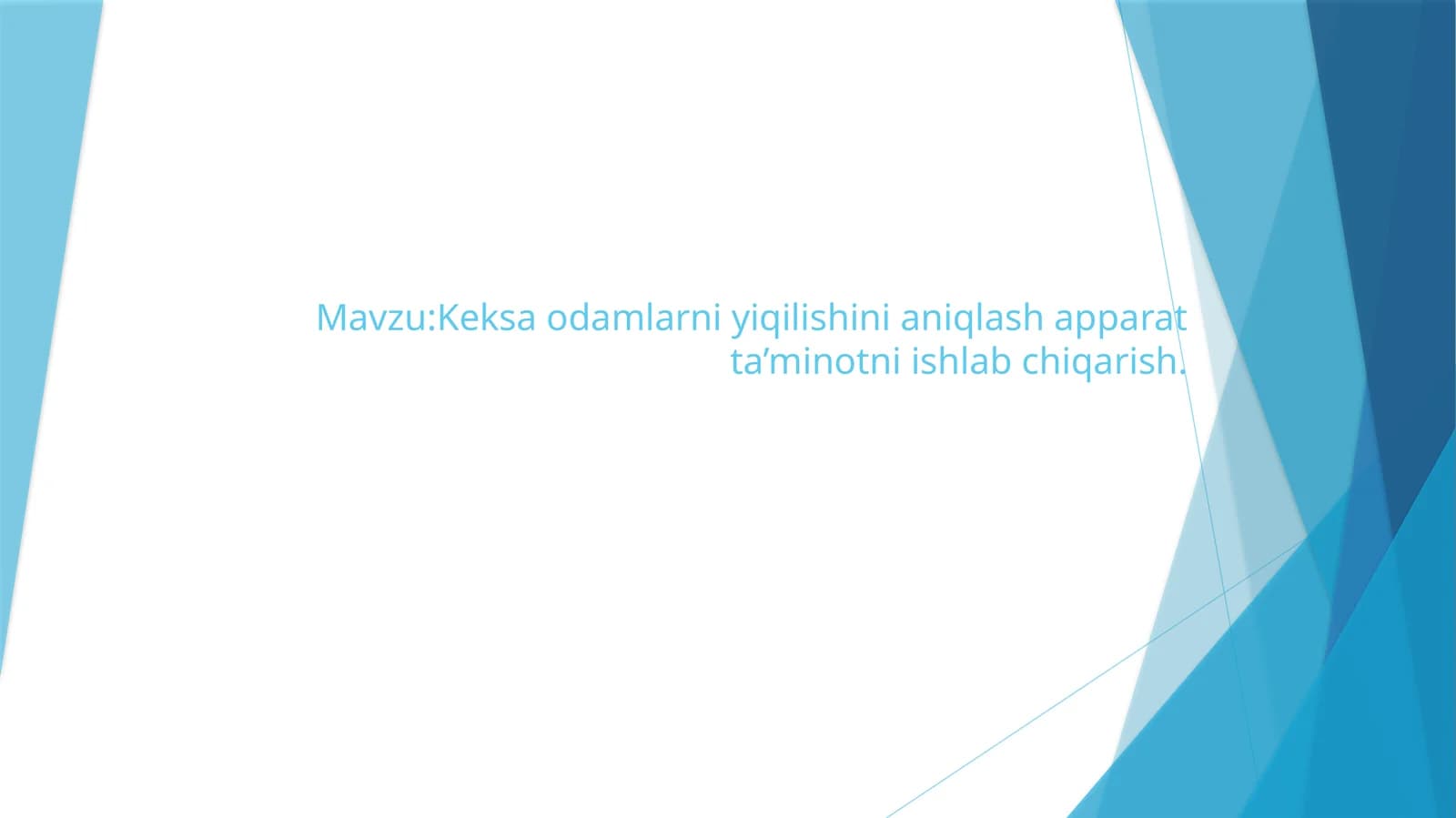 Keksaodamlarni yuqilishini aniqlash apparati