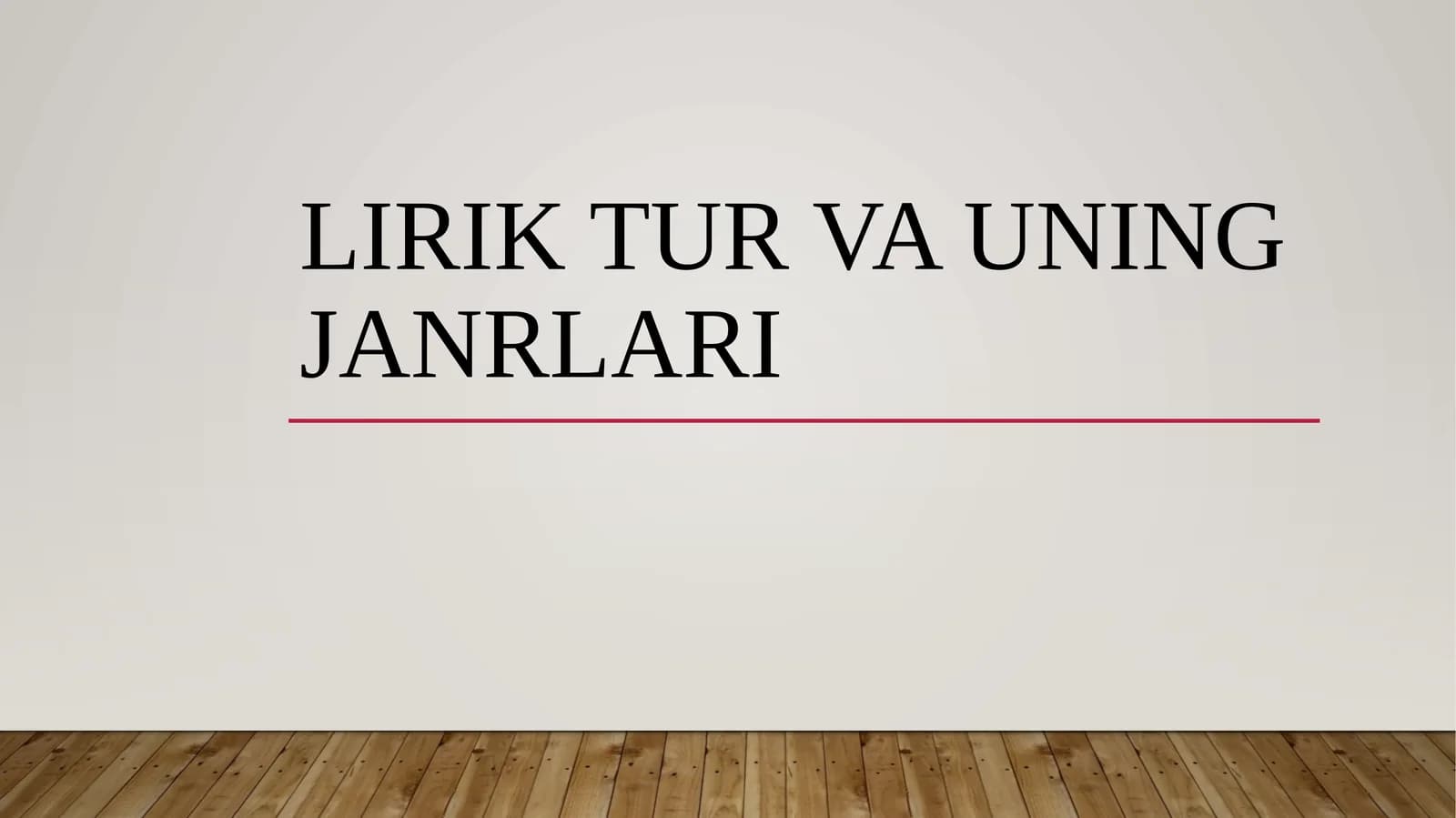 Lirik tur va uning janrlari