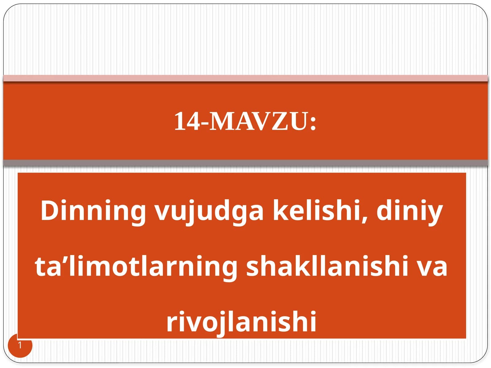 Diniy Ta’limotlar
