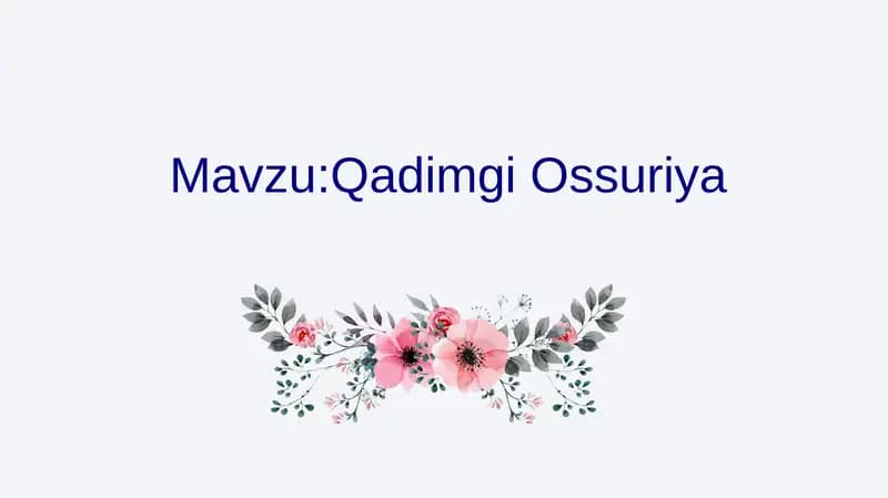 Qadimgi Ossuriya