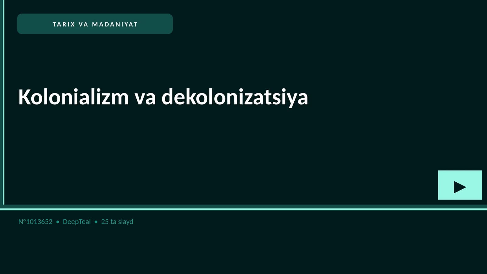 Kolonializm va dekolonizatsiya
