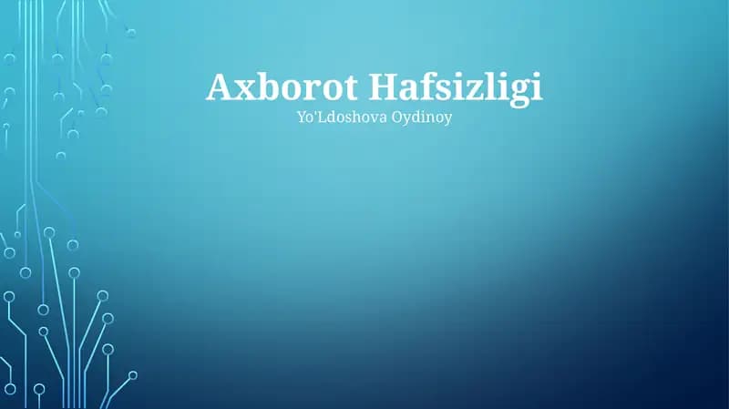 Axborot Hafsizligi