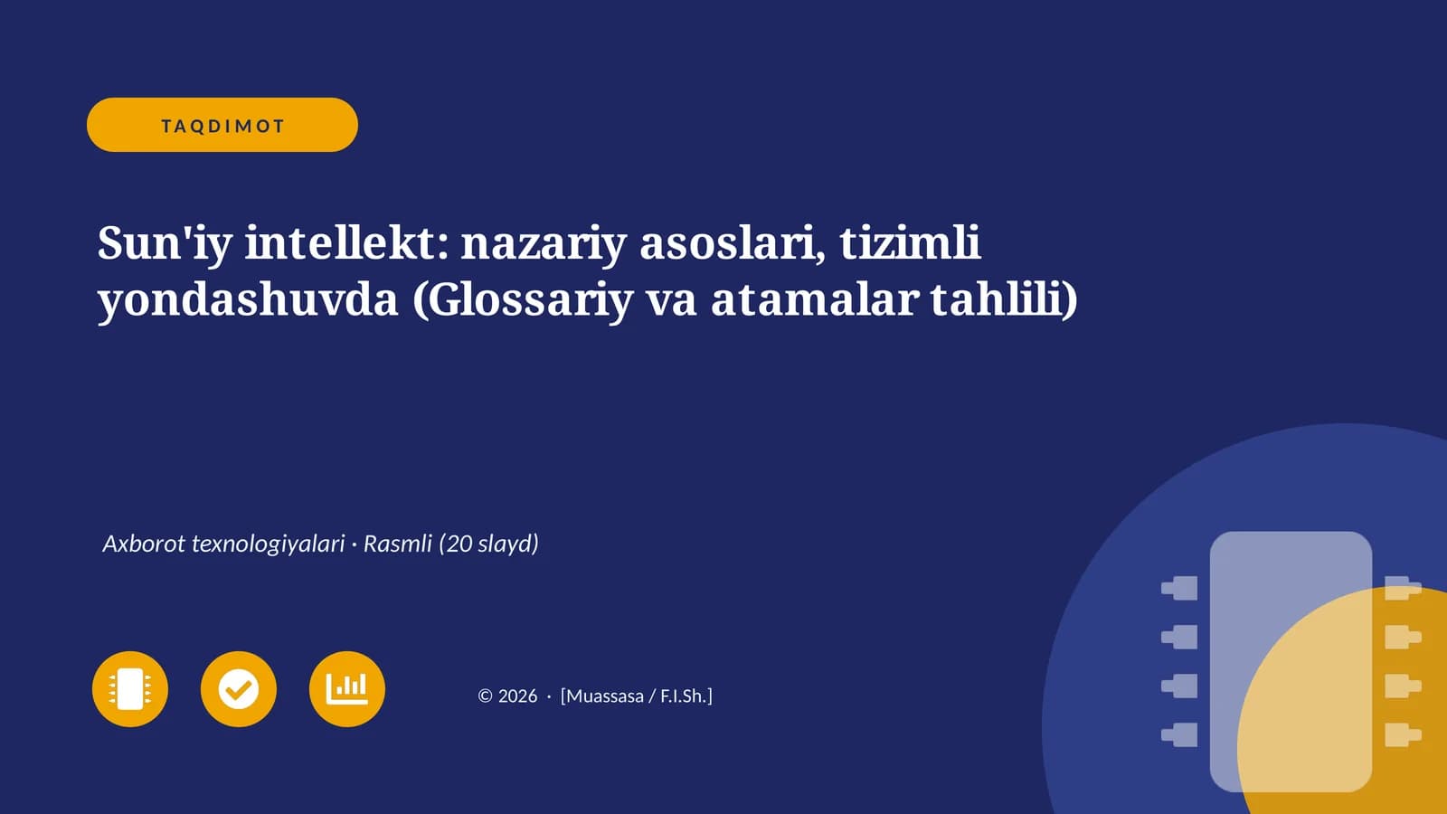 Sun'iy intellekt: nazariy asoslari, tizimli yondashuvda (Glossariy va atamalar tahlili)