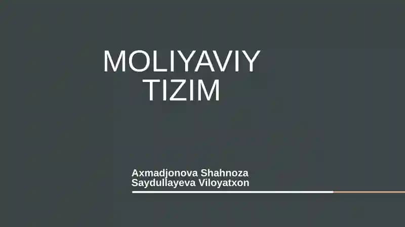 Moliyaviy tizim