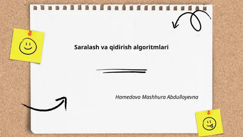 Saralash va qidirish algoritmlari
