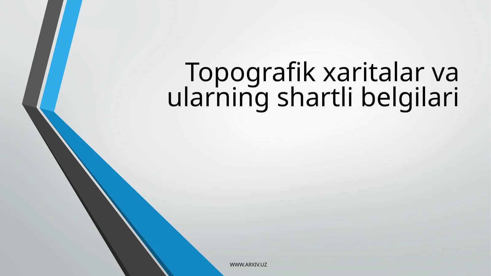Topografik xaritalar va ularning shartli belgilari