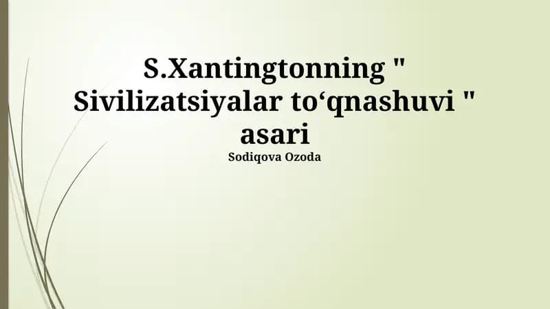 Sivilizatsiyalar toʻqnashuvi