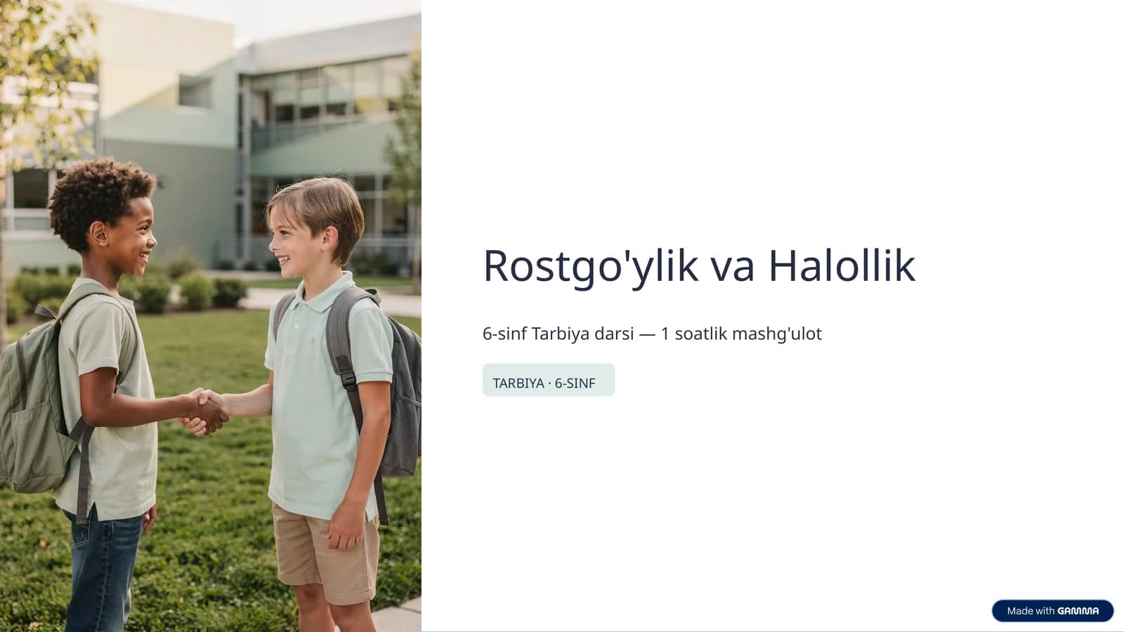Rostgo'ylik va Halollik