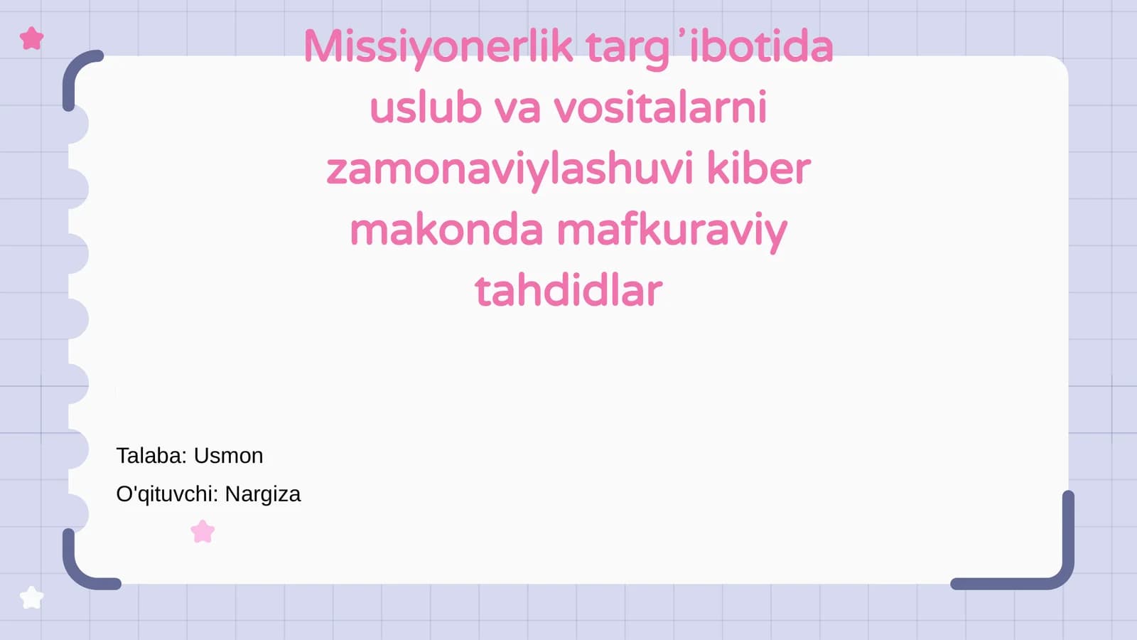 Missiyonerlik targ‘ibotida uslub va vositalarni zamonaviylashuvi kiber makonda mafkuraviy tahdidlar