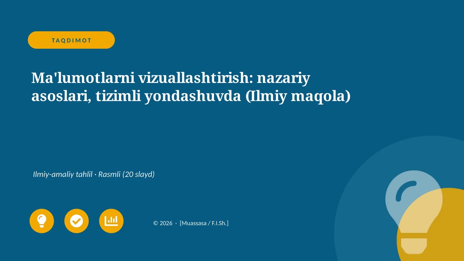 Ma'lumotlarni vizuallashtirish: nazariy asoslari, tizimli yondashuvda (Ilmiy maqola)