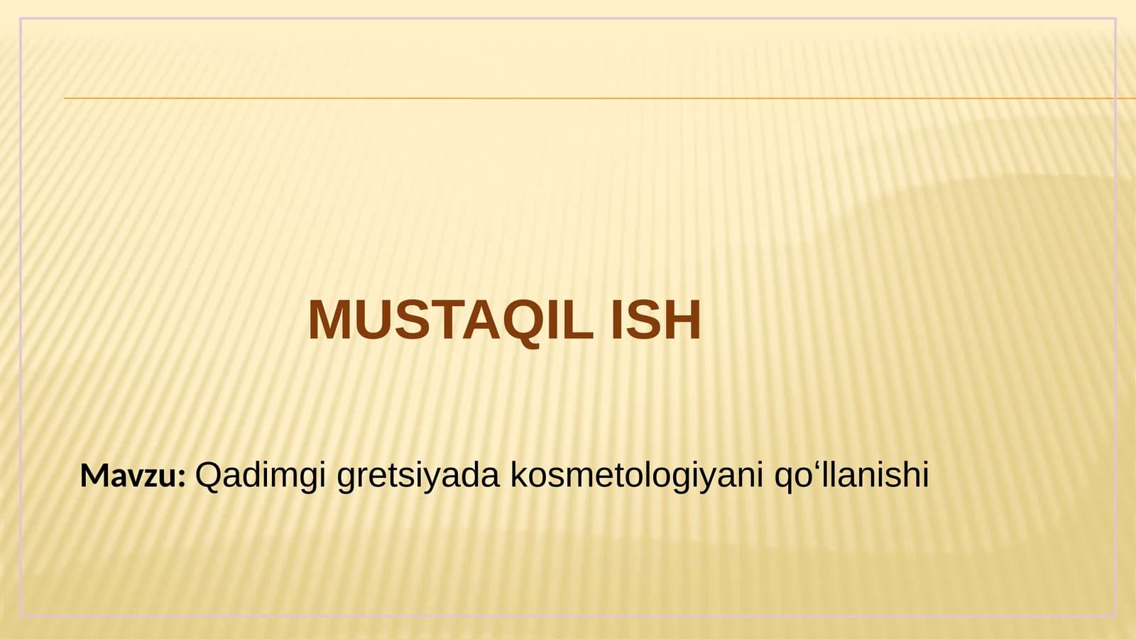 Qadimgi gretsiyada kosmetologiyani qoʻllanishi