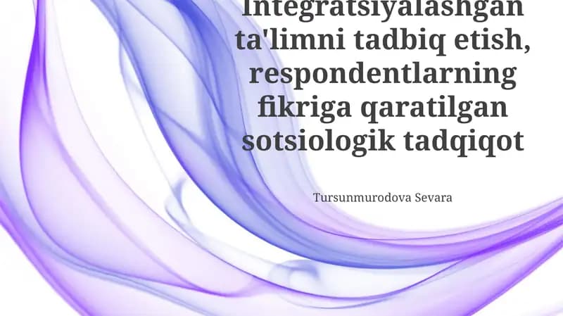 Inklyuziv ta'lim joriy etishga oid respondentlar fikrlari