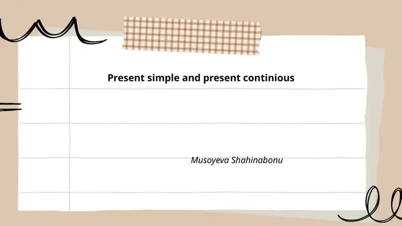 Present simple and present continious